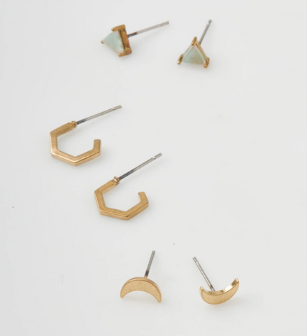 Ella Stud Trio - Gold