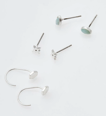 Gabby Stud Trio - Silver