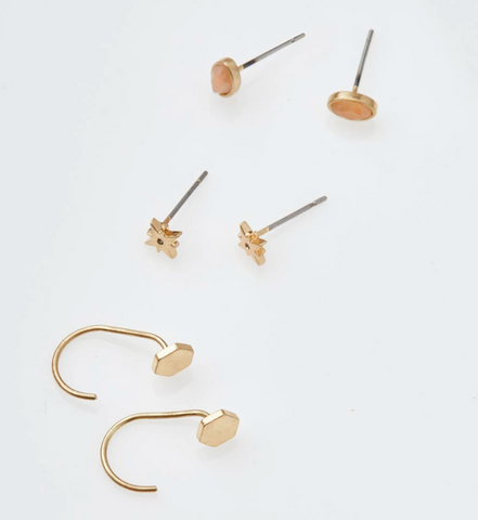 Gabby Stud Trio - Gold