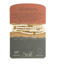 Load image into Gallery viewer, Stone Wrap Necklace - White Jasper