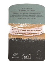 Load image into Gallery viewer, Stone Wrap Necklace - Rose Quartz
