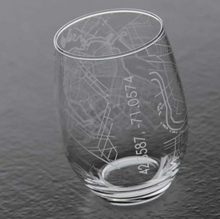 Load image into Gallery viewer, Boston Map Stemless Wine Glass