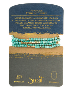Scout Wrap Stone Bracelet Turquoise Gold