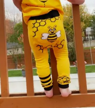 Load image into Gallery viewer, Doodle Pants Leggings - 3-1 Buzz the Bee
