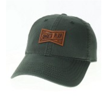 JP Leather Tag Dark Green Baseball Cap