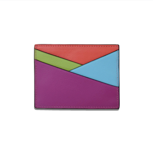 Asymmetric Leather Card Case