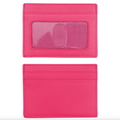 Leather Card Holder - Indian Pink