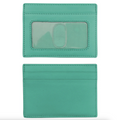 Leather Card Holder - Turquoise