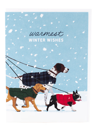 Dog Walk Holiday Card