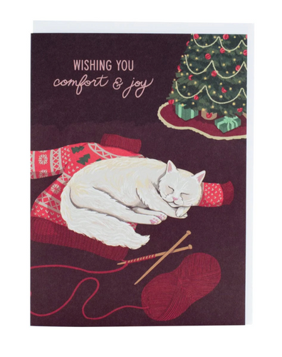 Cat Nap Christmas Card