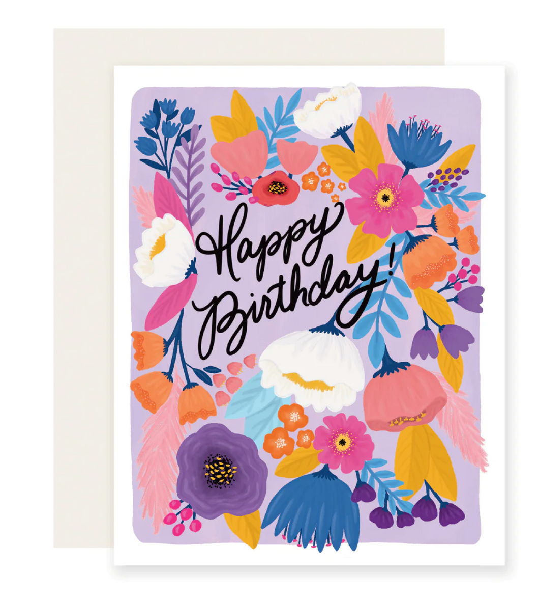 Floral Fiesta Birthday Card
