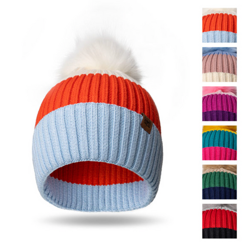 Wonderland Stripe Pom Kids Hat