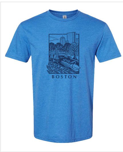 Royal Blue Boston Scene Unisex Tee Large