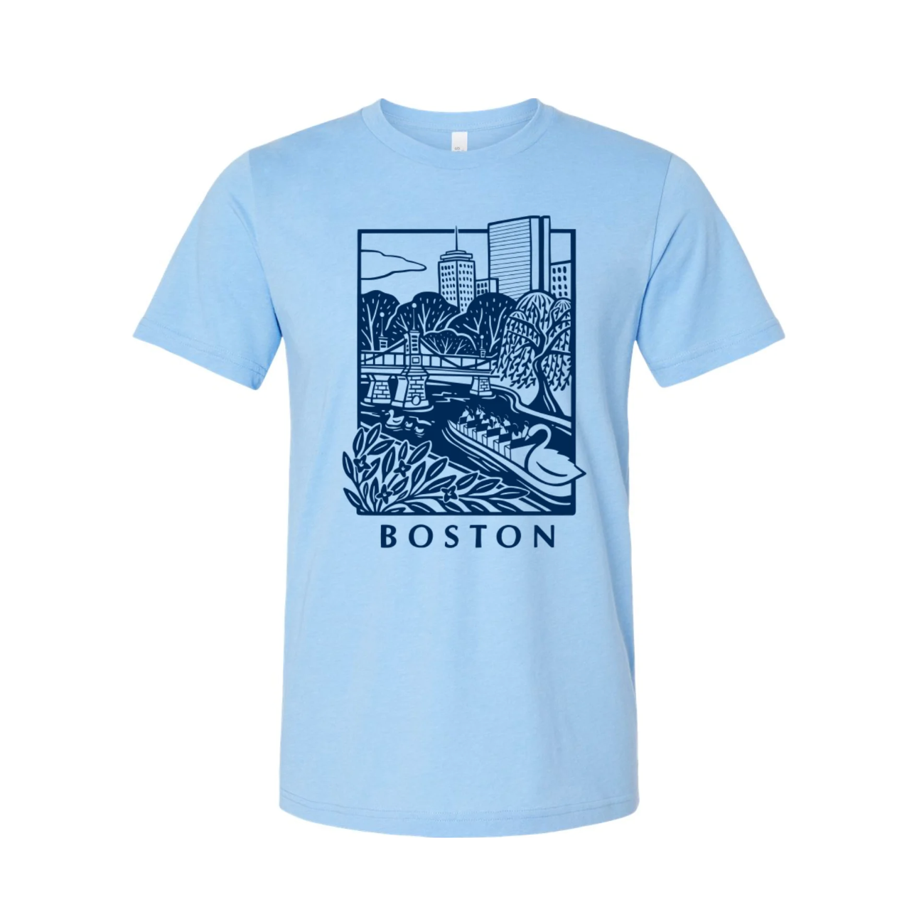 Royal Blue Boston Scene Unisex Tee Large