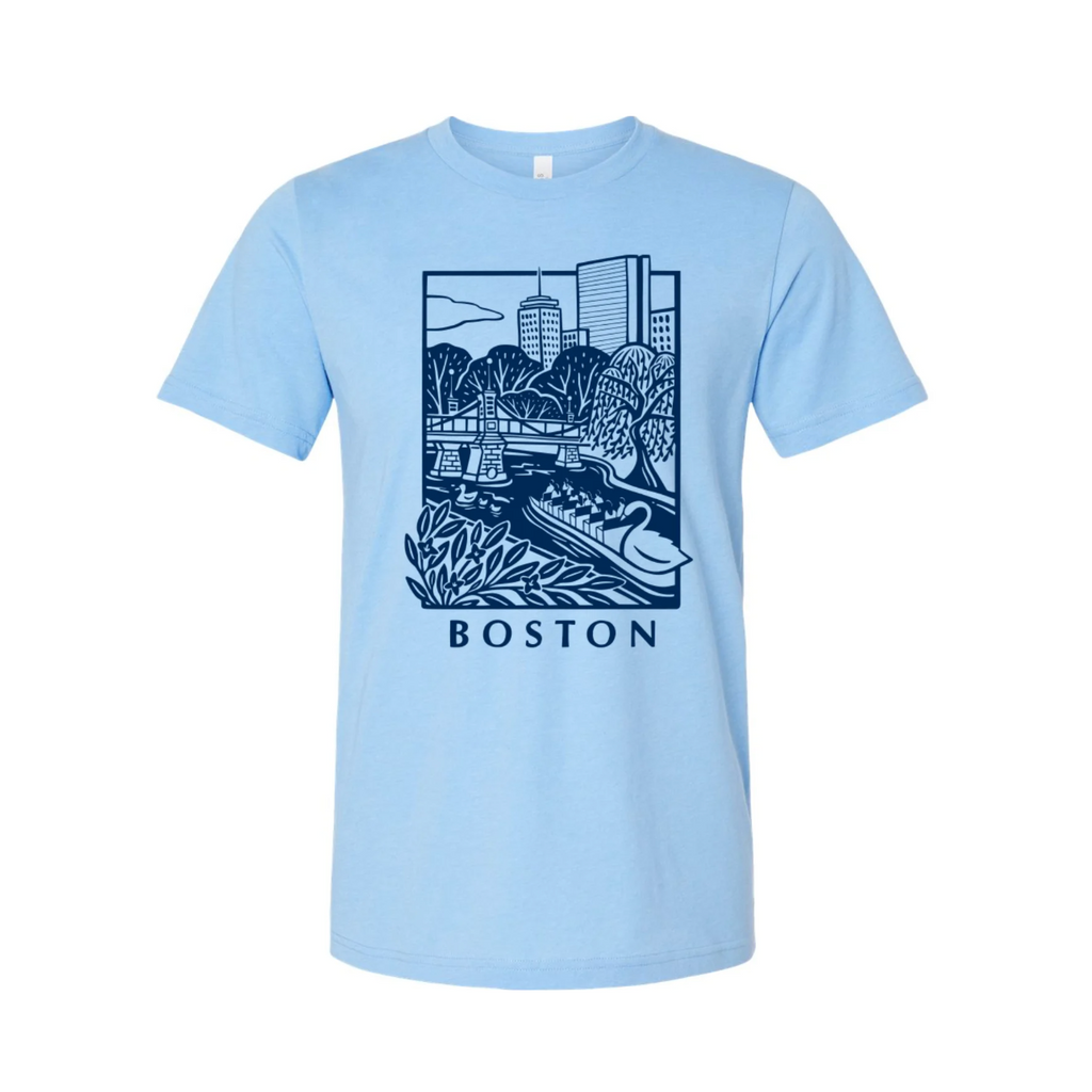 Royal Blue Boston Scene Unisex Tee Small