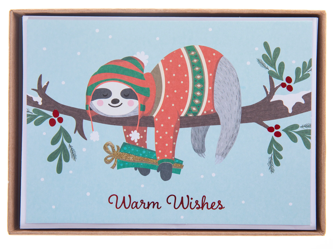 Sloth Warm Wishes Boxed Cards