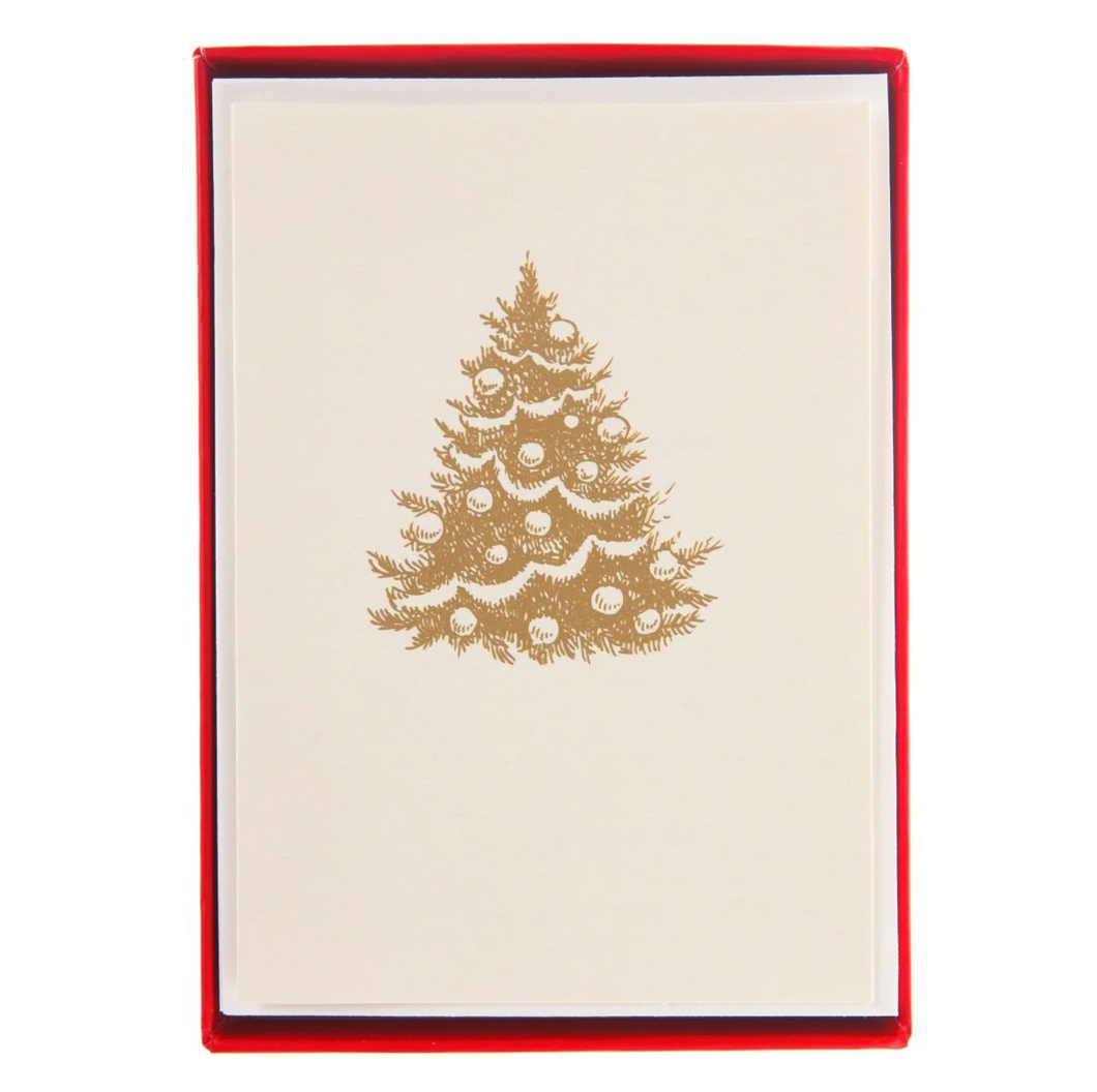 Petite Boxed Cards - Gold Tree