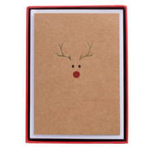 Load image into Gallery viewer, Petite Boxed Cards - Rudolph
