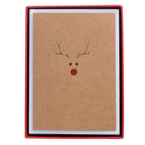 Petite Boxed Cards - Rudolph
