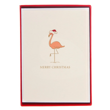 Load image into Gallery viewer, Petite Boxed Cards - Christmas Flamingo
