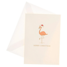 Load image into Gallery viewer, Petite Boxed Cards - Christmas Flamingo

