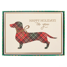 Load image into Gallery viewer, Boxed Cards - Plaid Dachsund
