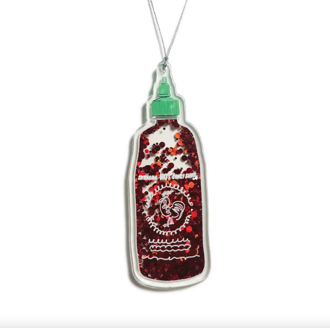 Acrylic Shaker Ornament - Sriracha