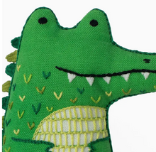 Load image into Gallery viewer, Embroidery Stuffed Animal Kit Alligator
