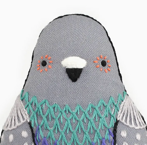 Embroidery Stuffed Animal Kit Pigeon