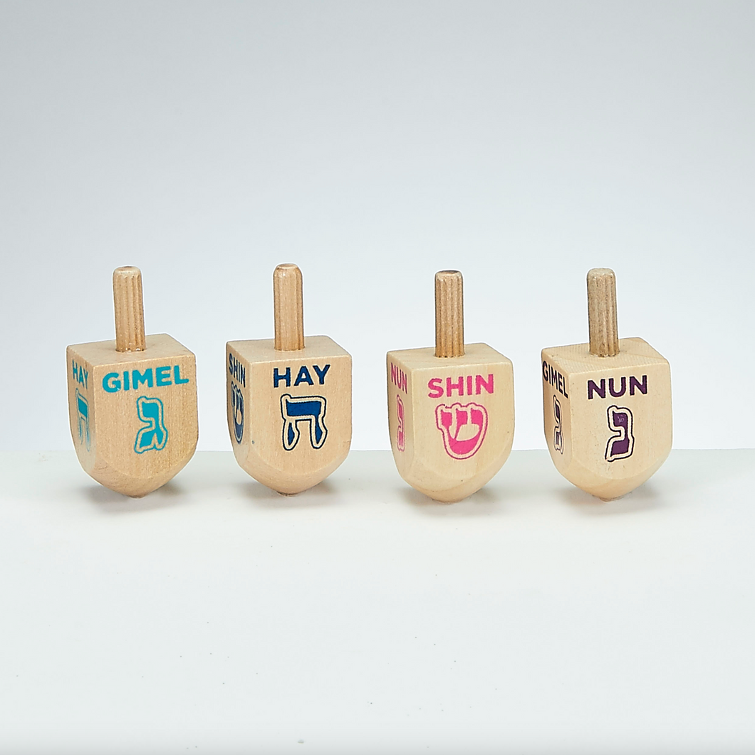 Small Natural Wood Dreidel