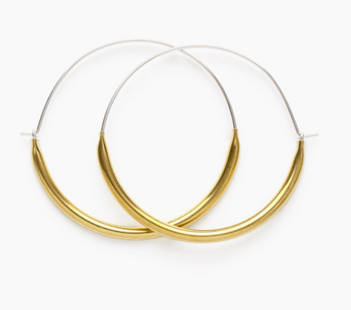 Large Tube Brass Hoops