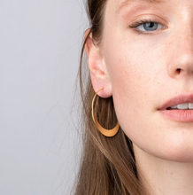 Load image into Gallery viewer, Crescent Hoop - Gold Vermeil

