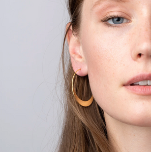 Crescent Hoop - Gold Vermeil
