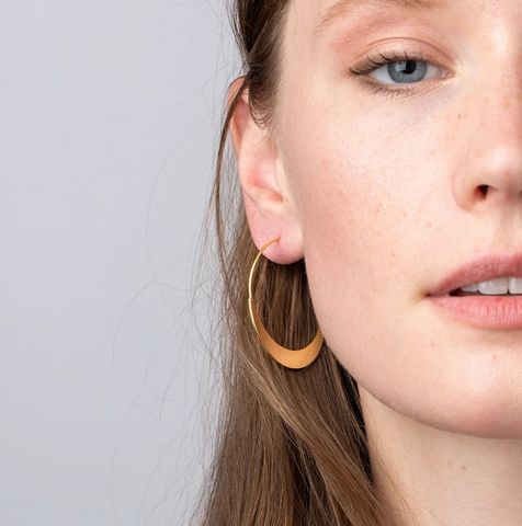 Crescent Hoop - Gold Vermeil