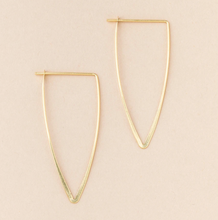 Load image into Gallery viewer, Gold Vermeil Triangle Wire Earring
