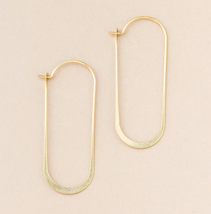 Gold Vermeil Oval Wire Earring