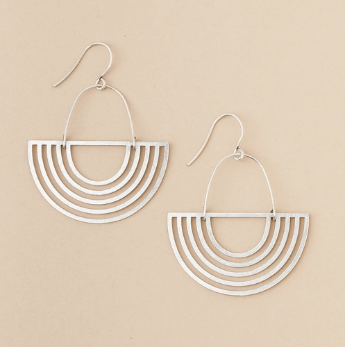 Sterling Silver Solar Rays Earring