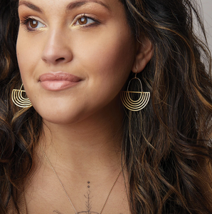 Sterling Silver Solar Rays Earring