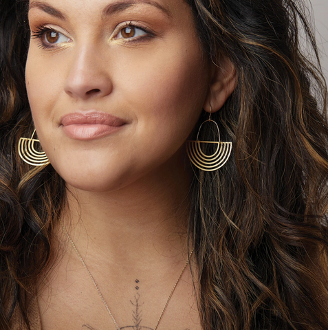 Sterling Silver Solar Rays Earring