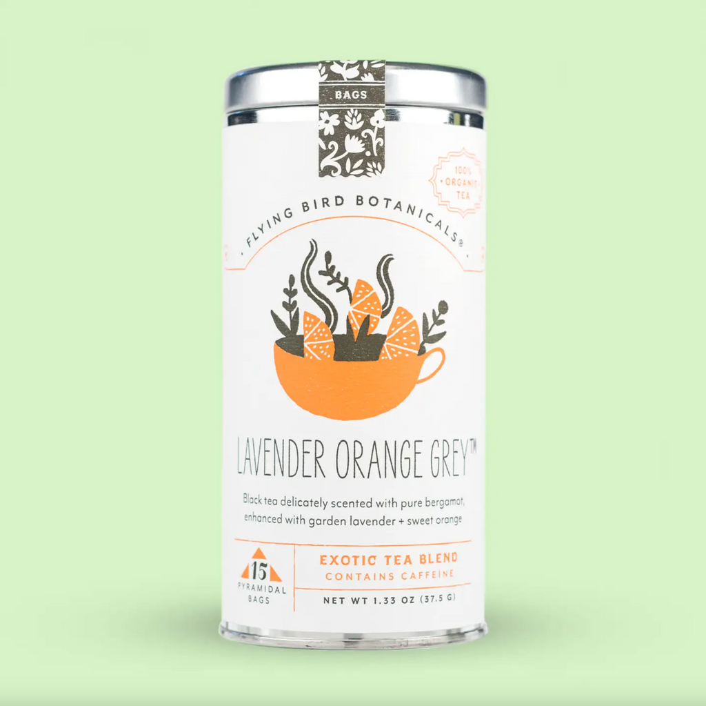 15 Tea Bag Tin - Lavender Orange Grey
