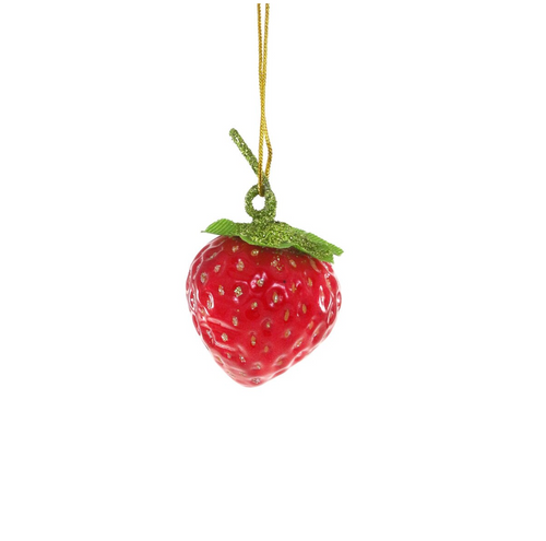 Glass Ornament - Strawberry