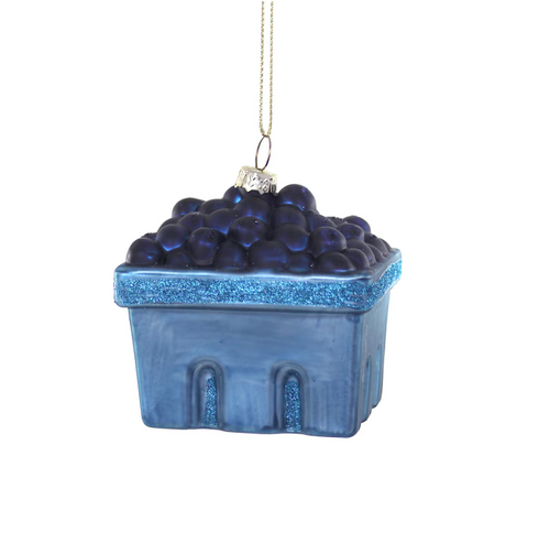 Glass Ornament - Farmstand Blueberries