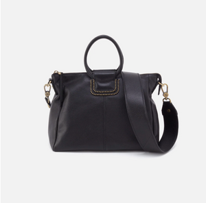 Pebble Black Medium Sheila Leather Bag