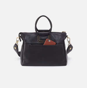 Pebble Black Medium Sheila Leather Bag