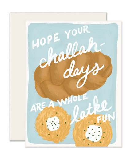 Challah Latke Hanukkah Card