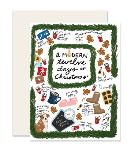 Modern 12 Days Holiday Card