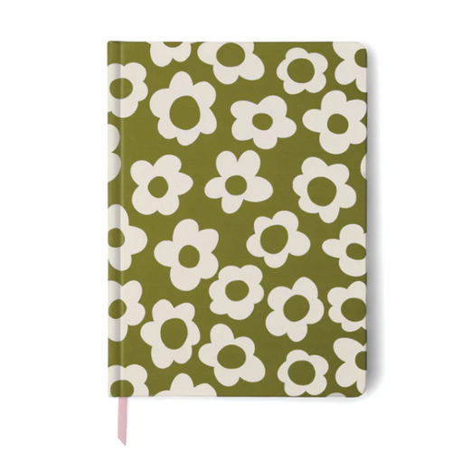 Jumbo Soft Touch Journal Green Floral