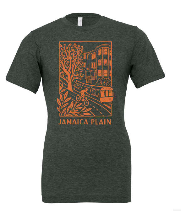 Orange On Green JP Scene Unisex Sh Large