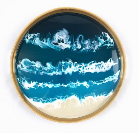 Ocean Vibes Resin Serving Tray