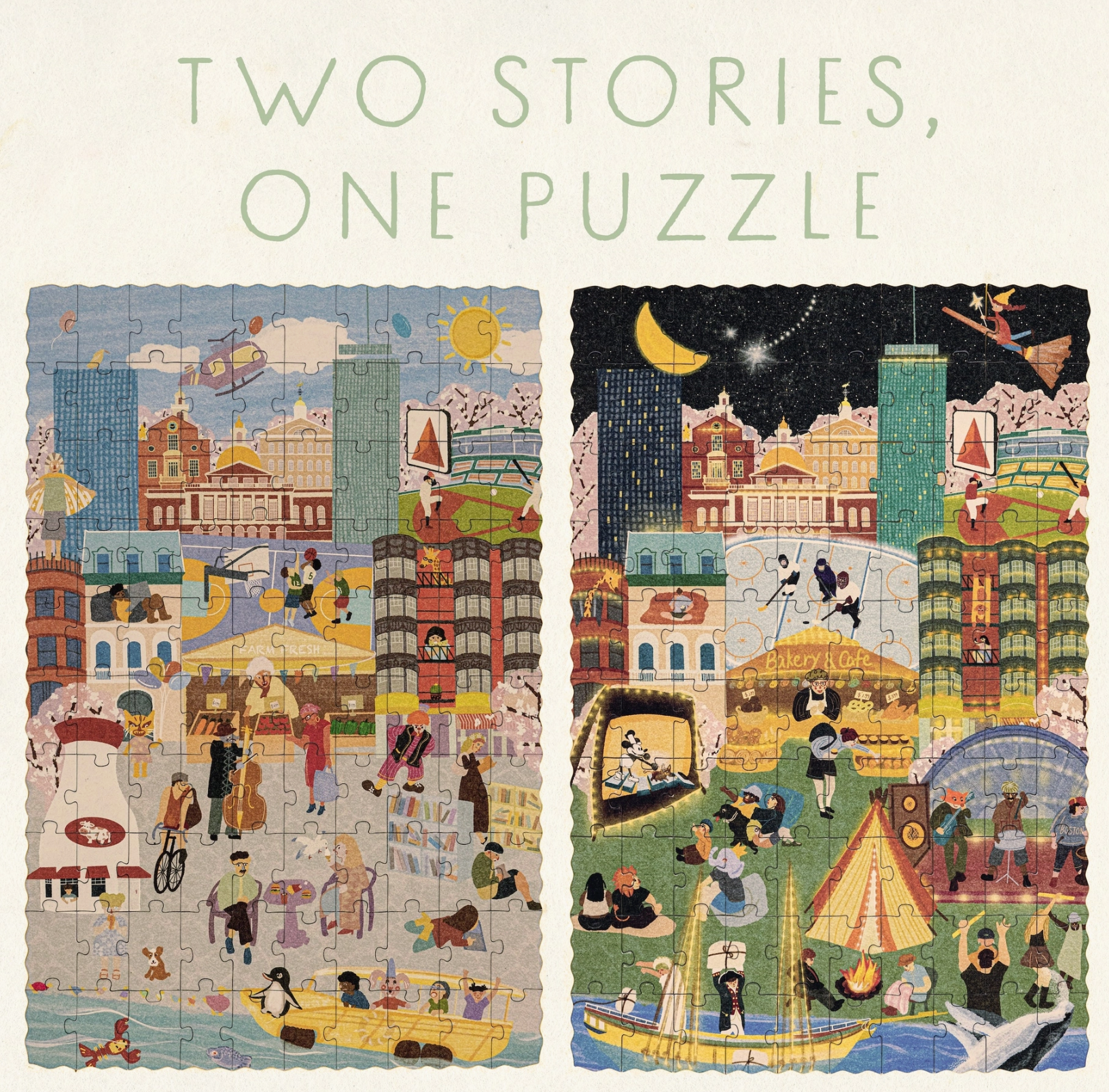 Boston Day and Night 100 PC Puzzle